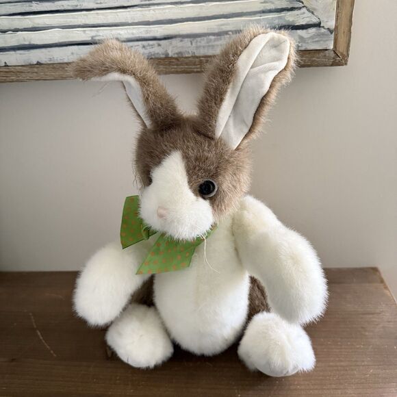 Bearington Collection Bunny Rabbit Stuffed Big Pot Belly Jointed - Picture 1 of 6